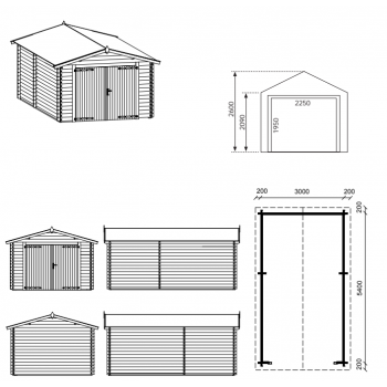 Casetta Londra Blockhouse in legno