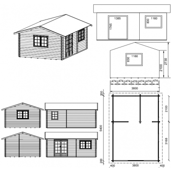 Casetta Londra Blockhouse in legno