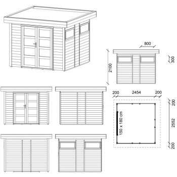 Casetta Londra Blockhouse in legno