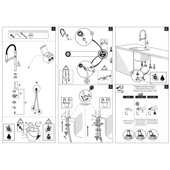 Nobili miscelatore lavello cucina con molla Move MV92300/50CR