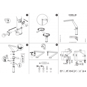 Nobili miscelatore lavello cucina con canna girevole Zoom ZM00113/1CR
