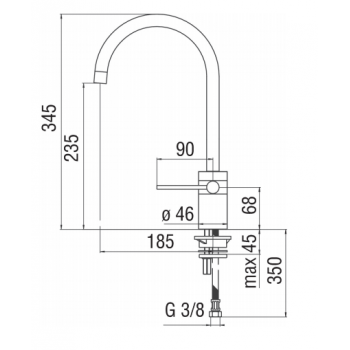 Nobili miscelatore lavabo con scarico Mia MI102118/1CR