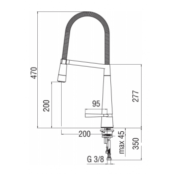 Nobili miscelatore lavello cucina doccia estraibile Likid LK00300CR