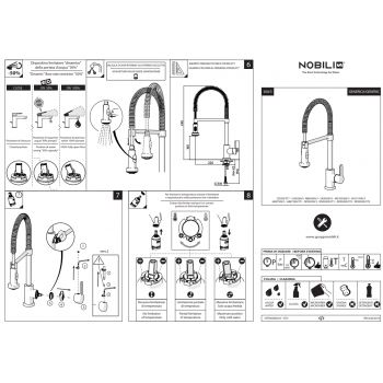 Nobili miscelatore lavello cucina doccia estraibile Likid LK00300CR