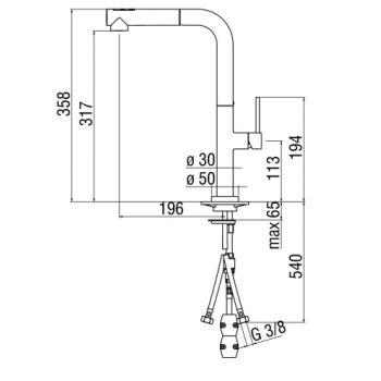 Nobili miscelatore lavello cucina con doccia estraibile pull out Pop PO108127CR