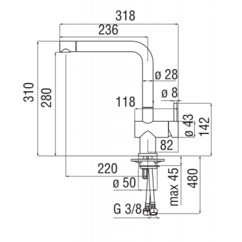 Nobili mischer Spüle Küche LV00137/1CR