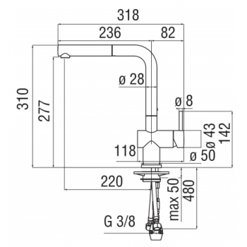 Nobili mischer Spüle Küche Live LV00113CR