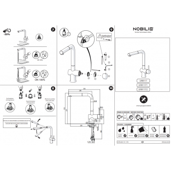 Nobili mischer Spüle Küche Live LV00113CR