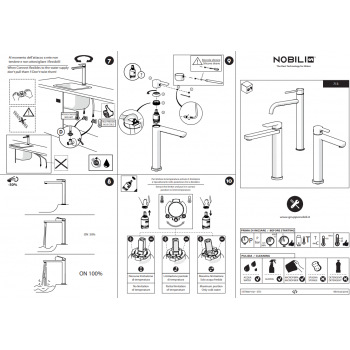Nobili miscelatore monoforo lavello cucina per bacinella Live LV00713CR