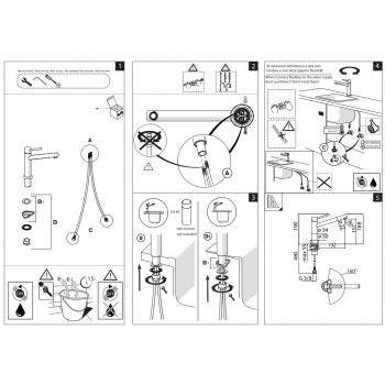 Nobili miscelatore lavello cucina con canna ad anello Acquerelli AQ93113/1CR