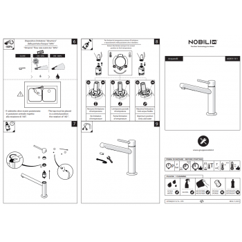 Nobili mischer monoloch Spüle Küche und becken Live LV00713CR