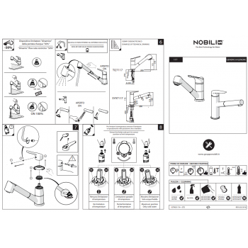 Nobili mischer Spüle Küche Acquerelli AQ93113/1CR