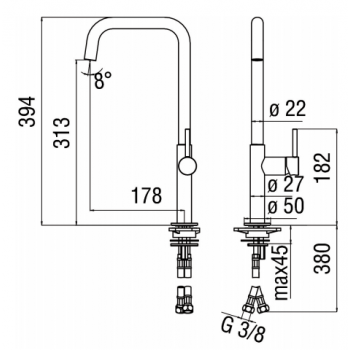 Nobili mischer Spüle Küche Acquerelli AQ93113/1CR