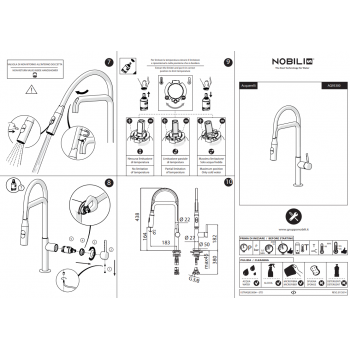 Nobili mischer Spüle Küche Acquerelli AQ93113CR