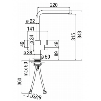 Nobili mischer Spüle Küche Acquerelli AQ93113/1CR