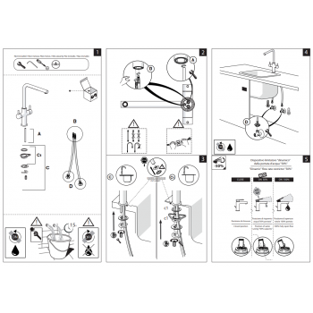 Nobili miscelatore lavello cucina Bicomando Acquerelli AQ93823CR