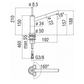 Nobili mischer Spüle Küche Acquerelli AQ93113/1CR