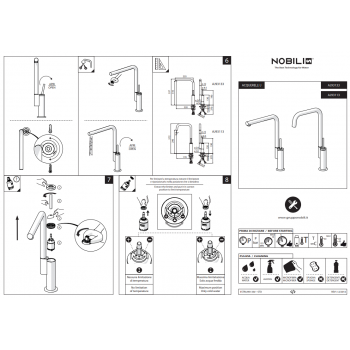 Nobili miscelatore lavello cucina con canna a 90° Acquerelli Joystick AJ93133CR