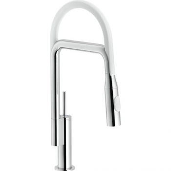 Nobili miscelatore lavello cucina canna con guaina Acquerelli Joystick AJ93300CR