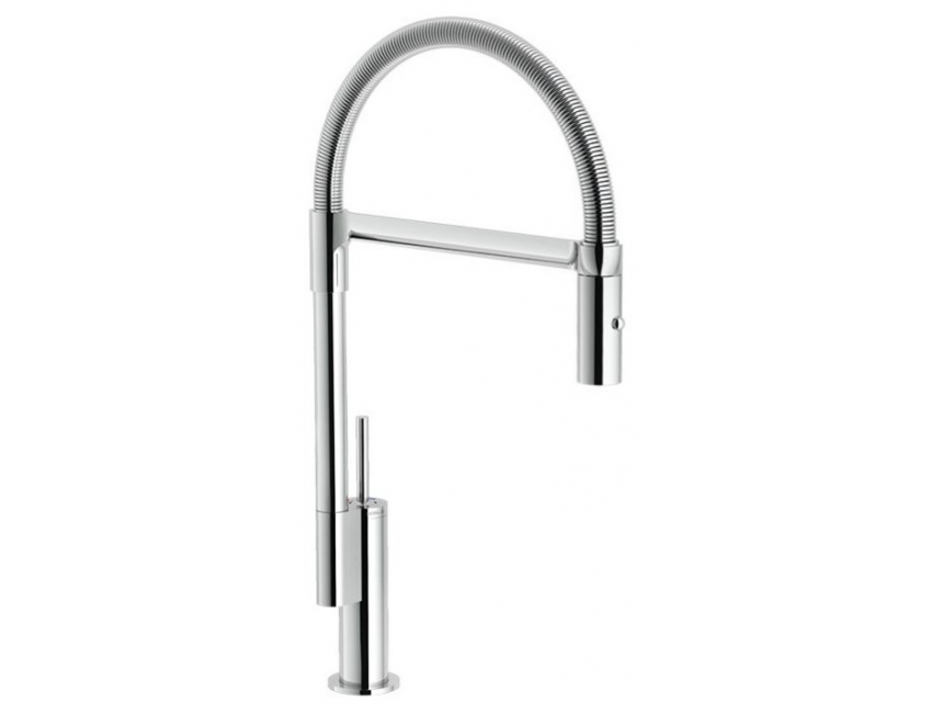 Nobili miscelatore lavello cucina con molla e doccetta Acquerelli Joystick AJ93400CR