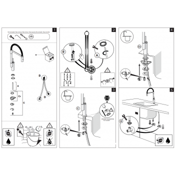 Nobili miscelatore lavello cucina con molla e doccetta Acquerelli Joystick AJ93400CR