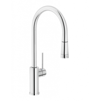 Nobili miscelatore lavello cucina, doccia estraibile lux con led Web WB00117/1CR