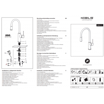 Nobili mischer Spüle Küche Acquerelli Joystick AJ93300CR