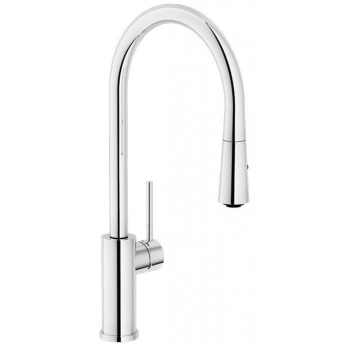 Nobili miscelatore lavello cucina, doccia estraibile likid senza led Web WB00117/2CR