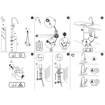 Nobili miscelatore lavello cucina con canna girevole Web WB00113CR