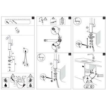 Nobili miscelatore lavello cucina con canna diam. 30 girevole ad L Web WB00123CR