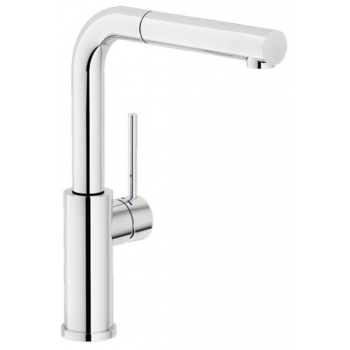 Nobili miscelatore lavello cucina con doccia estraibile monogetto e canna diam. 30 Web WB00127CR