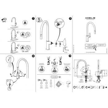 Nobili mischer Spüle Küche Flag FL96113CR