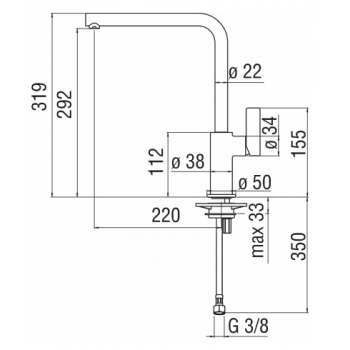 Nobili mischer Spüle Küche Flag FL96113CR