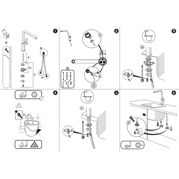 Nobili miscelatore lavello cucina con canna girevole Ø22 Flag FL96133CR