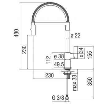 Nobili mischer Spüle Küche Flag FL96133CR