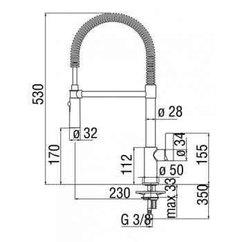 Nobili mischer Spüle Küche Flag FL96133CR