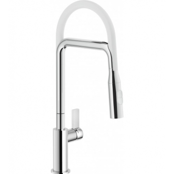 Nobili miscelatore lavello cucina con guaina e doccia a 2 getti Flag FL96400CR