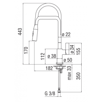 Nobili mischer Spüle Küche Flag FL96300CR