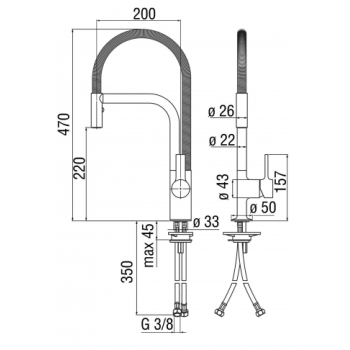 Nobili mischer Spüle Küche Flag FL96300CR