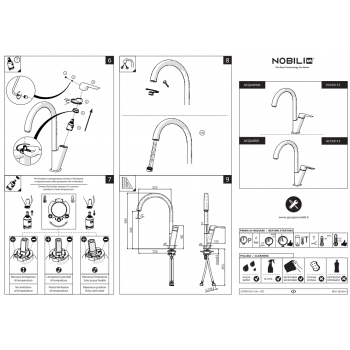 Nobili mischer Spüle Küche Flag FL96133CR