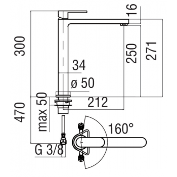 Nobili mischer monoloch Spüle Küche Acquaviva VV103113CR