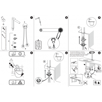 Nobili miscelatore lavello cucina con canna alta girevole Up UP94713CR