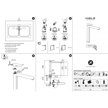 Nobili mischer monoloch Spüle Küche Acquaviva VV103113CR