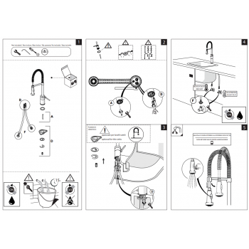 Nobili miscelatore lavello cucina con doccia a 2 getti pull down Cube CB00700/3CR