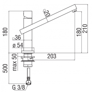 Nobili mischer Spüle Küche Tower TW00113CR