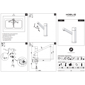 Nobili mischer Spüle Küche Tower TW00113CR