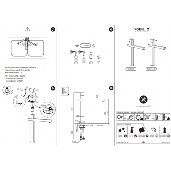 Nobili miscelatore lavello cucina Tower TW00713CR