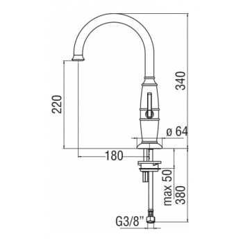 Nobili miscelatore lavello cucina Dubai DB00313CR
