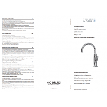 Nobili miscelatore lavello cucina Dubai DB00313CR