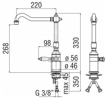 Nobili mischer Spüle Küche Dubai DB00313CR
